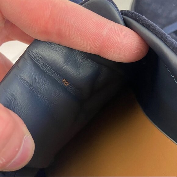 GoodMan Brand Blue Suede Sneakers Size 8 Edge Leather Made In Italy Nordstrom - Picture 8 of 8